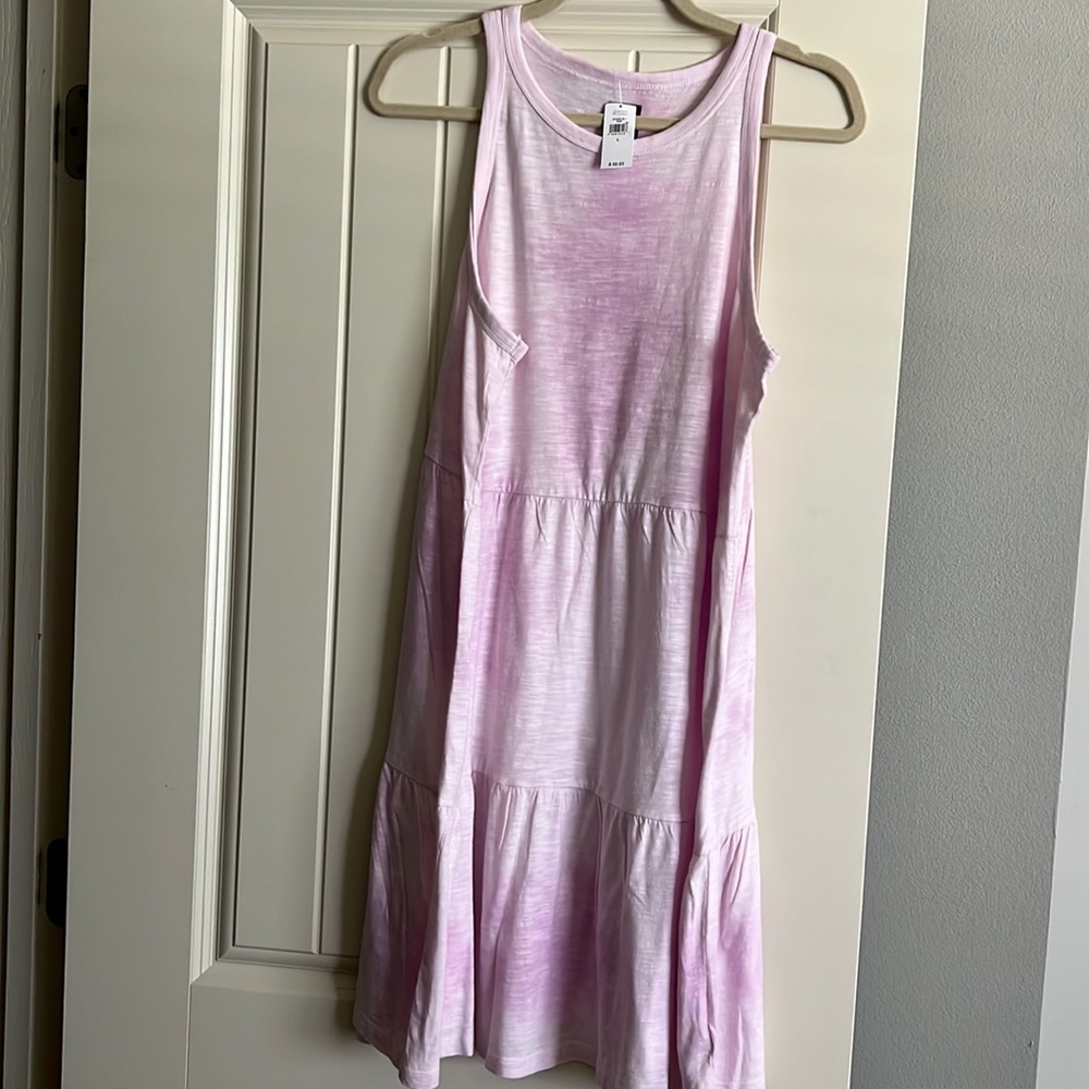 NWT Tiered Sleeveless Lavendar Tie Dye Dress